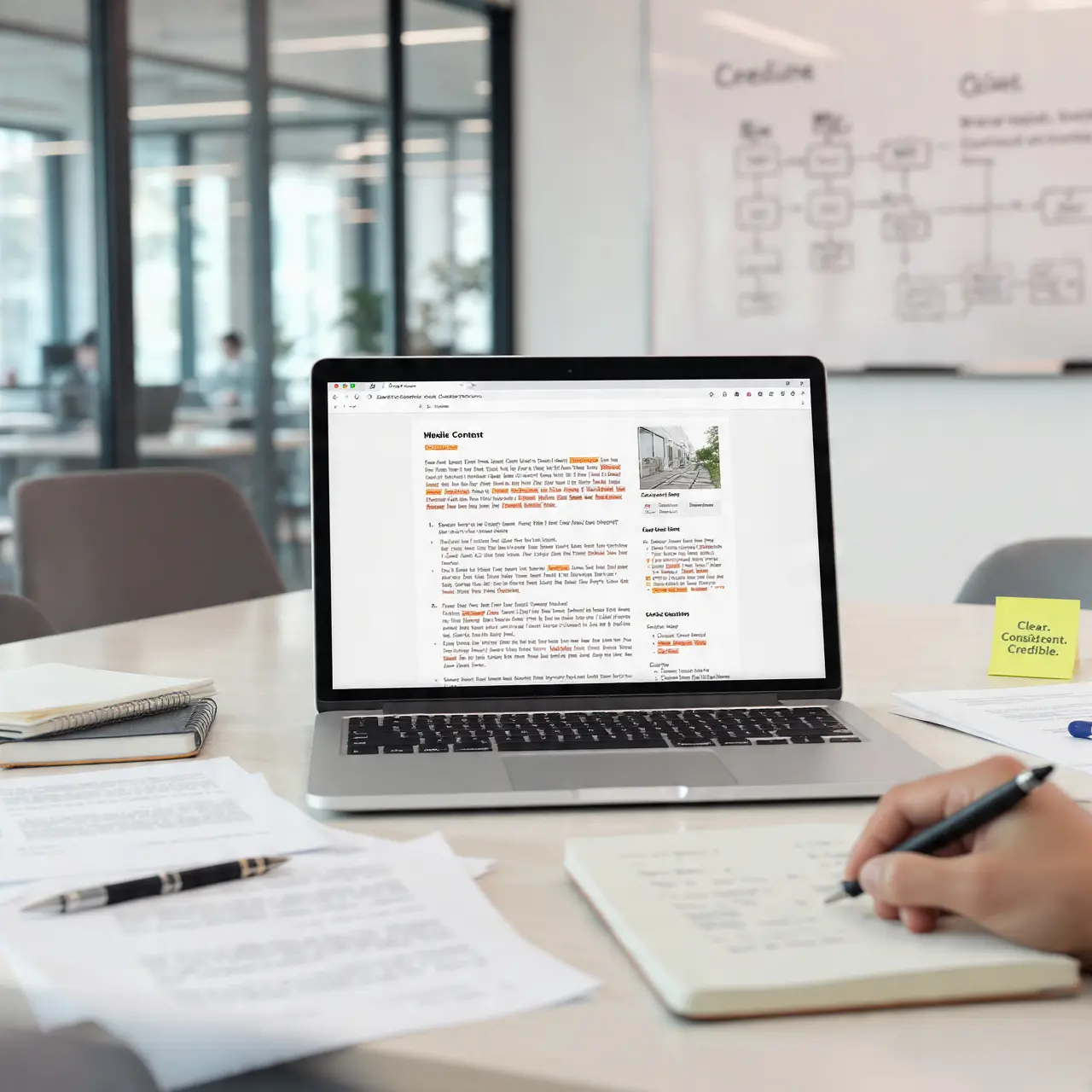 Business copywriting and corporate communication for clear brand messaging and website content